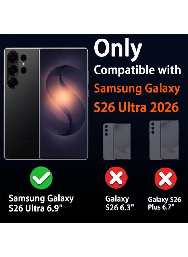 كيس حافظة حماية مغناطيسية لموبايل سامسونج جالاكسي S26 الترا  مع واقي عدسة الكاميرا متوافق مع ماج سيف جراب مضاد للصدمات لهاتف جالاكسي S26 الترا، شفاف - Image 2